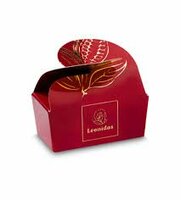 Leonidas vlinder 2 pralines, rood.